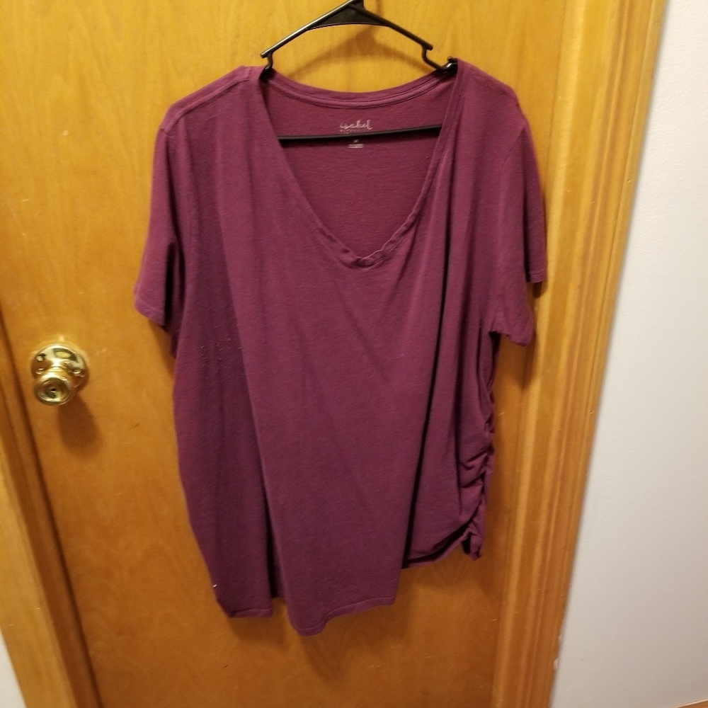 Maroon Heathered Maternity Top
